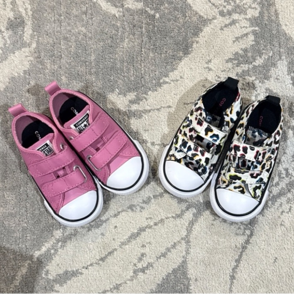 Converse Chuck Taylor All Star Leopard and Pink Slip-On High-Top Sneakers Size 6 - Picture 2 of 4